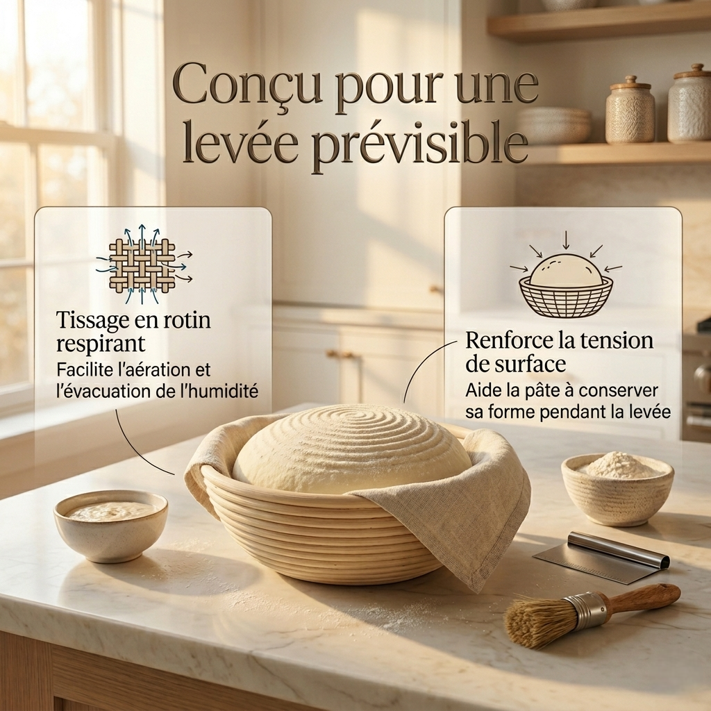 Banneton Artisanal en Rotin