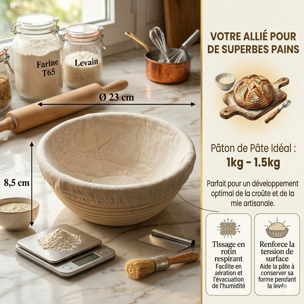 Banneton Artisanal en Rotin
