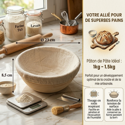 Banneton Artisanal en Rotin