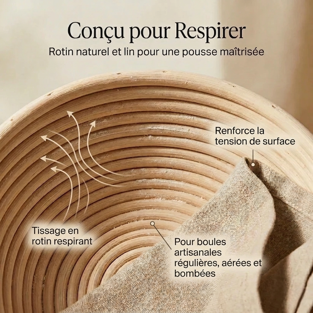 Banneton Artisanal en Rotin